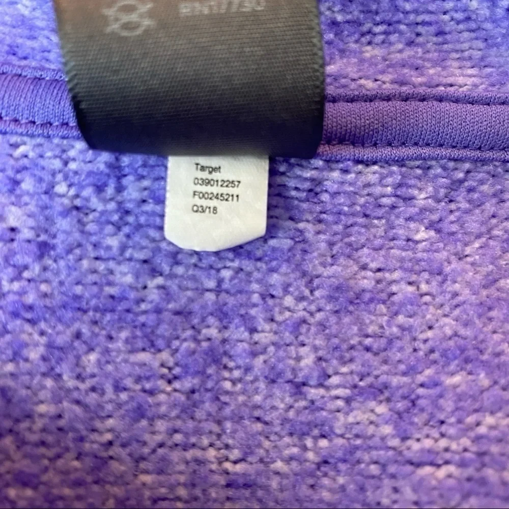 Girls C9 champion hooded long sleeve sweatshirt size XL 14-16 purple